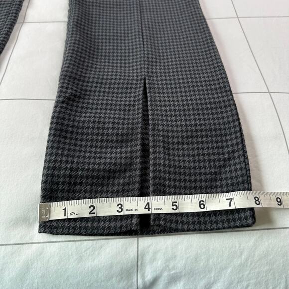 Abercrombie & Fitch Pants Womens 12 Gray Houndstooth Skinny Ultra High Rise Slit - Picture 13 of 13